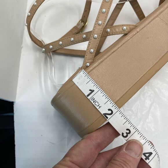 Stuart Weitzman Summerlift Sandals faux pearl embellished leather platforms Boho - Picture 11 of 13